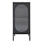 Adelaide Vitrineskab - Vitrineskab, sort, 1 riflet glasdør 50x35x110 cm