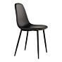 Stockholm Spisebordsstol - Spisebordsstol i PU, sort med sorte ben, HN1225