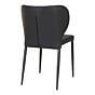 Pisa Spisebordsstol - Spisebordsstol i PU, sort med sorte ben, HN1223